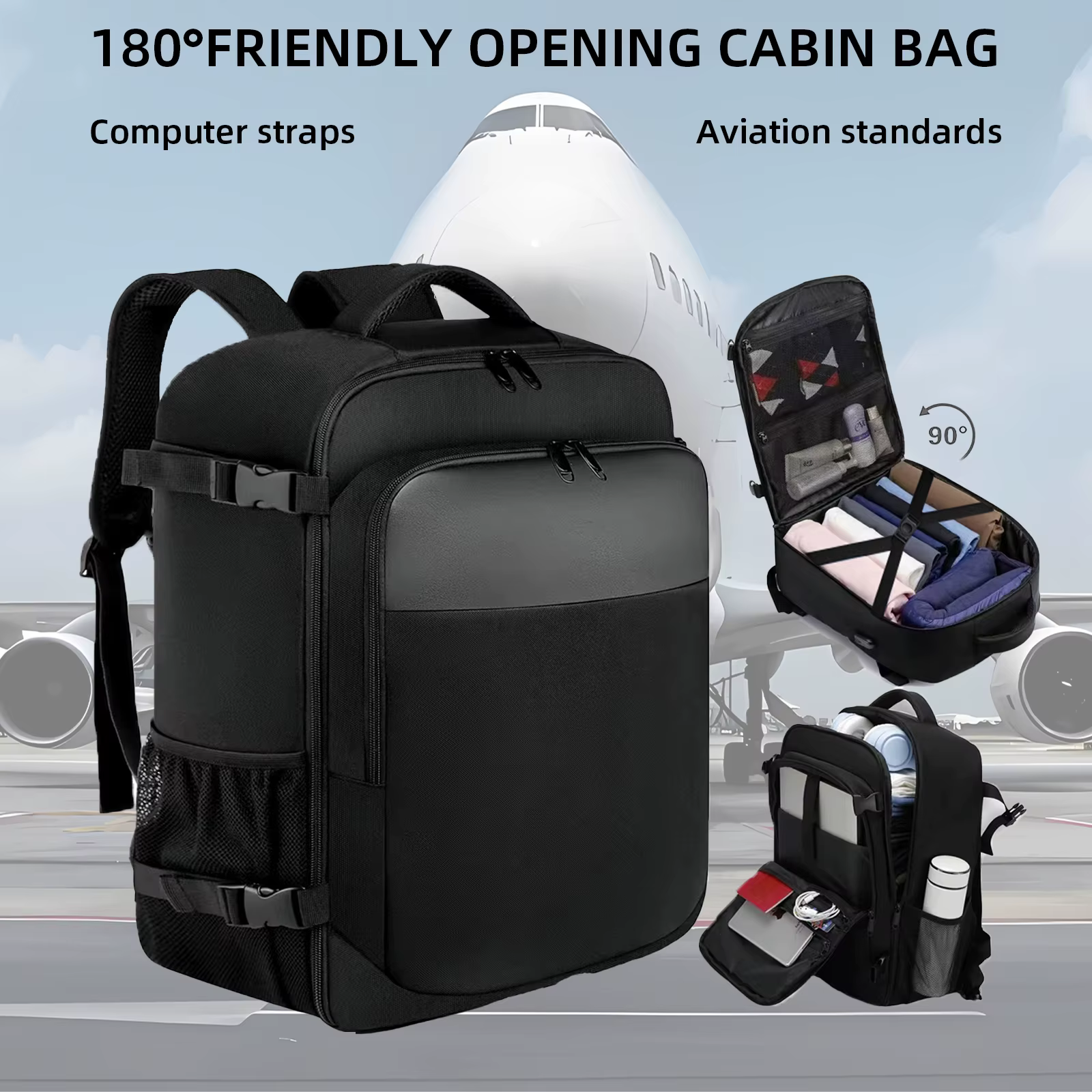 Ryanair 40x20x25 et 45x36x20 Sac à dos de voyage