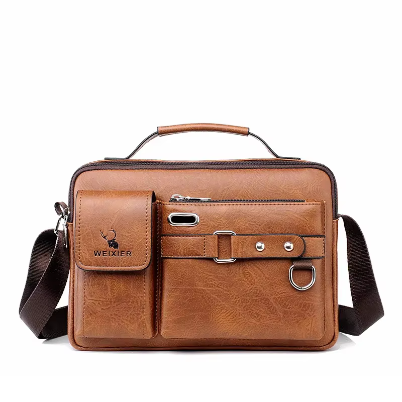 Sac à bandoulière de marque en cuir Pu pour hommes