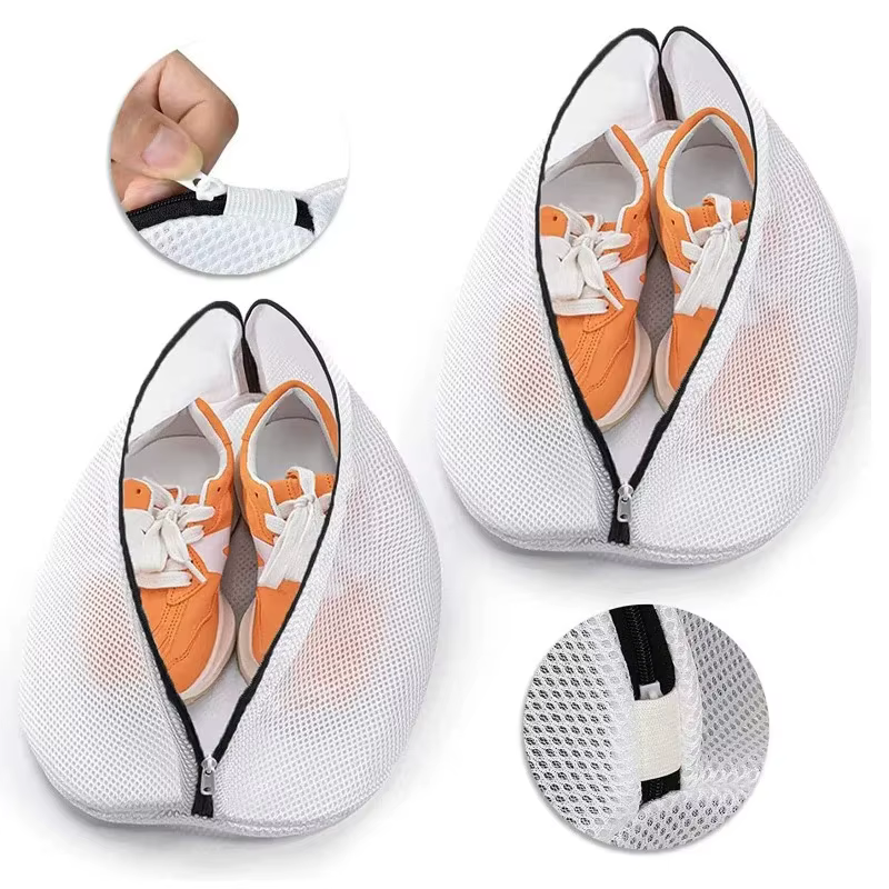 Sac à linge en maille, sac à chaussures pour Machine à laver avec fermeture éclair