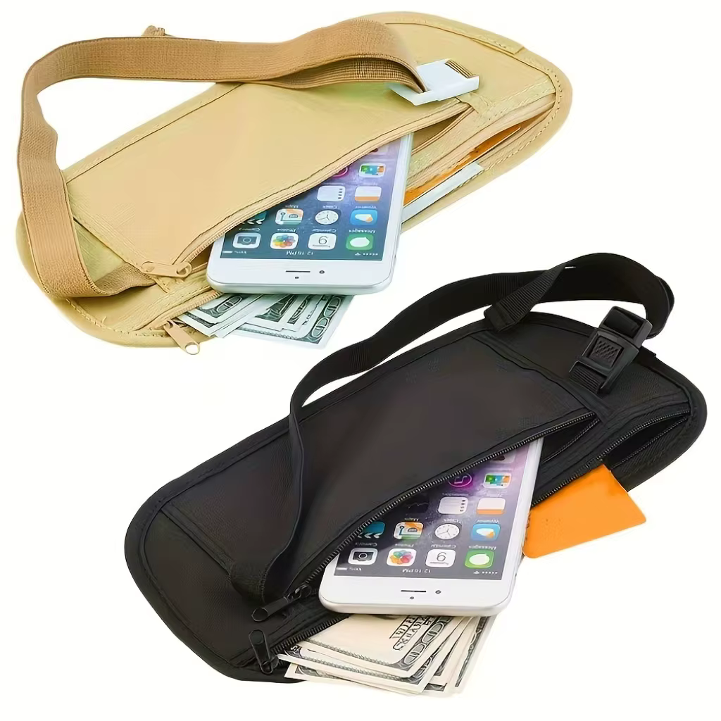 Sac de ceinture de voyage antivol invisible