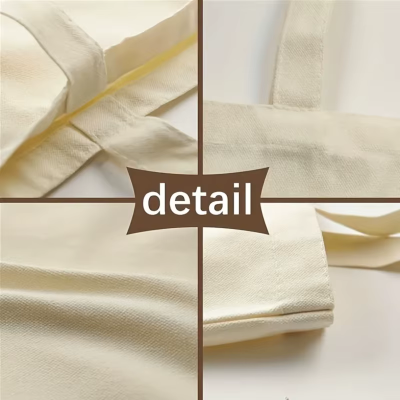 Sac fourre-tout en coton imprimé crème papa fraise et marguerite