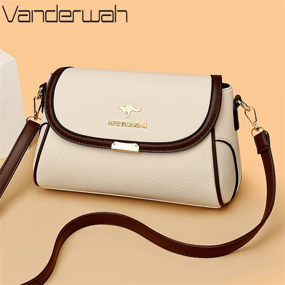 Sac à Bandoulière en Cuir Solide de Bonne Qualité pour Femme