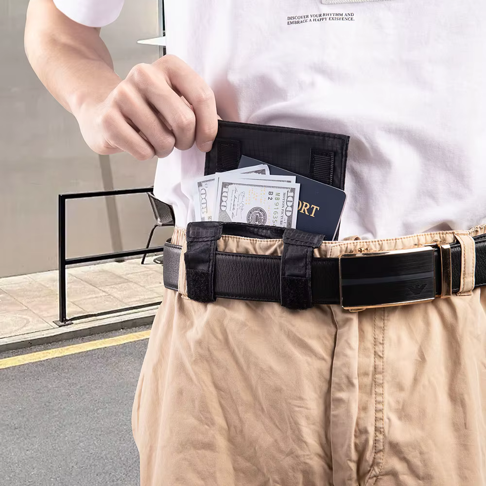 Pochette de voyage antivol avec blocage RFID