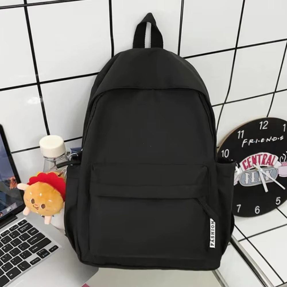 Cartable de mode pour adolescents imperméable à l'eau en Nylon filles sac à dos mignon femmes sac à dos pour ordinateur portable sac de voyage noir rose Bookbag unisexe