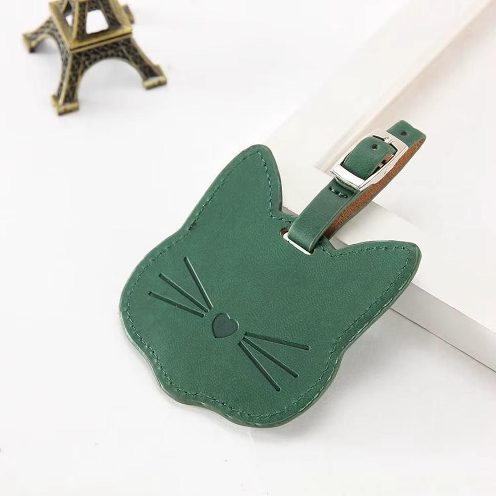 Étiquette de bagage en cuir PU pour voyage