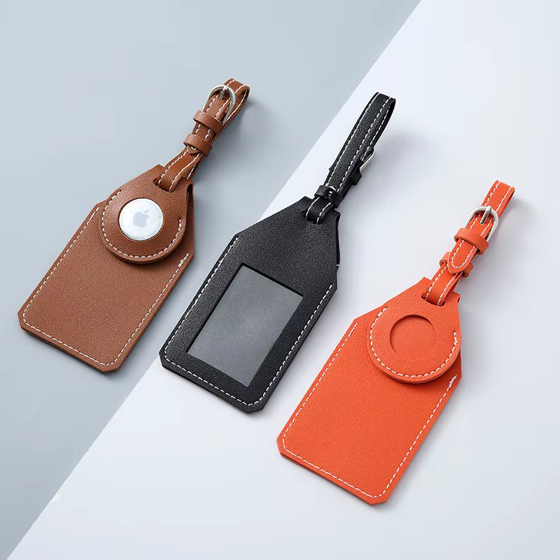 Étiquettes de bagage en cuir pour étuis AirTag