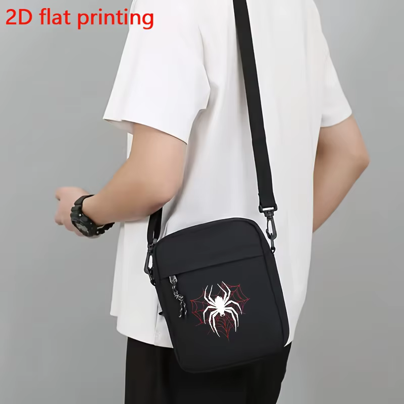 Sac à bandoulière élégant noir à motif «araignée»