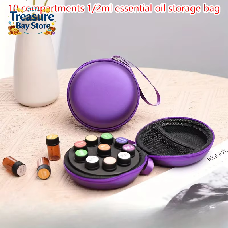 Étui portable en PU pour huiles essentielles 1-2 ml