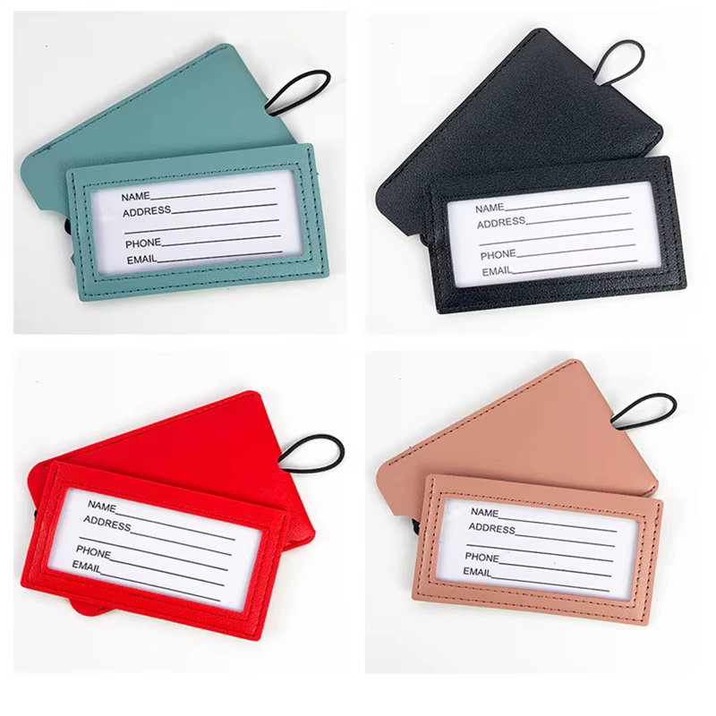 Étiquette de bagage créative à double couche