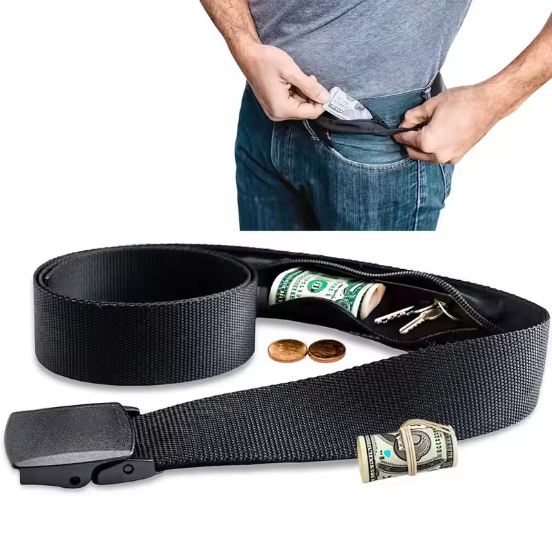 Nouveau voyage argent Anti-vol ceinture taille sac femmes Portable caché