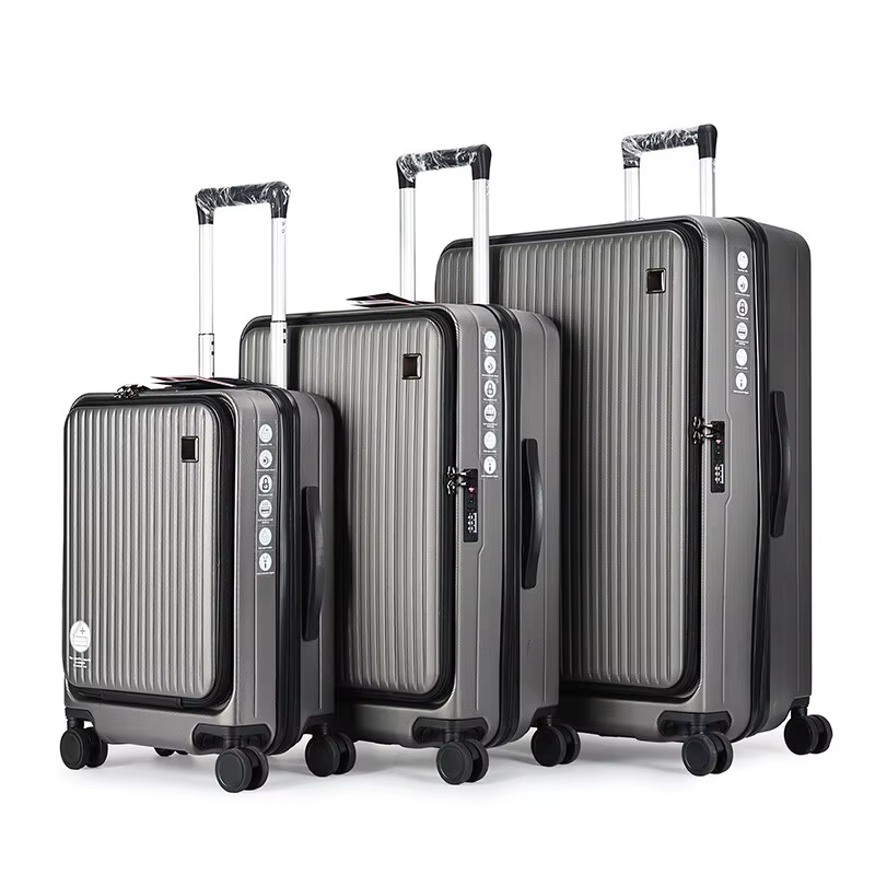 Valise à ouverture frontale de style coréen et japonais - Silencieux 360 ° Ensembles de bagages de serrure de TSA de